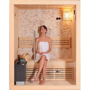 SunRay Rockledge 2-Person Luxury Indoor Traditional Sauna with 4.5kW Harvia Heater